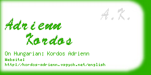 adrienn kordos business card